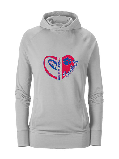 Hermitage Panthers Heart Football Women's Hoodie