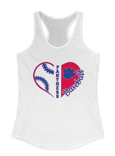 Hermitage Panthers Heart Baseball Women's Tank Top