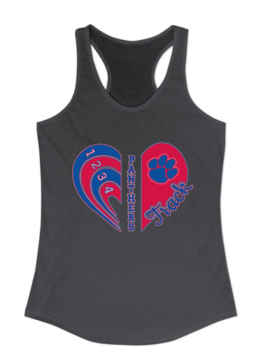 Hermitage Panthers Heart Track Women's Tank Top