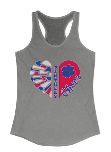 Hermitage Panthers Heart Cheer Women's Tank Top