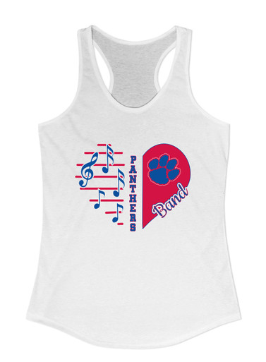 Hermitage Panthers Heart Band Women's Tank Top
