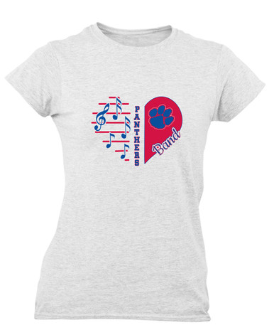 Hermitage Panthers Heart Band Women's Premium SS T-Shirt