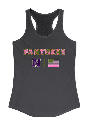Navarro Panthers N Script Pink Camo Flag Women's Tank Top