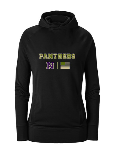 Navarro Panthers N Script Camo Flag Women's Hoodie
