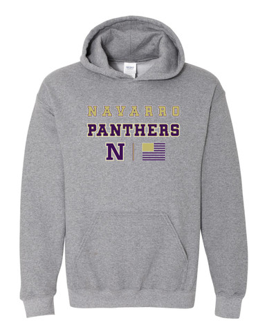 Navarro Panthers N Script Spirit Flag Men's Hoodie