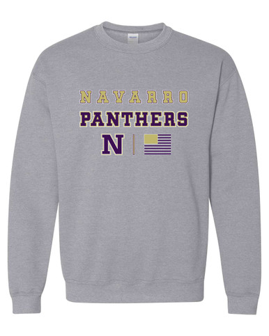 Navarro Panthers N Script Spirit Flag Men's Sweatshirt