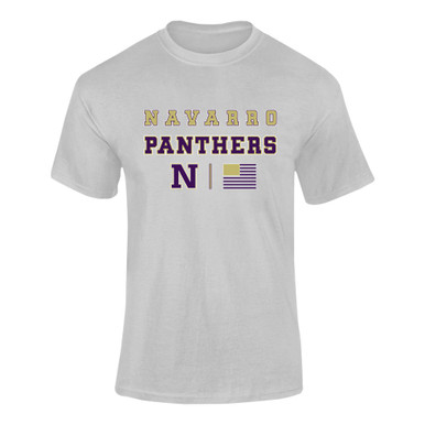 Navarro Panthers N Script Spirit Flag Men's SS T-Shirt
