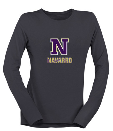 Navarro Panthers N Script Mascot #2 Women's Premium LS T-Shirt
