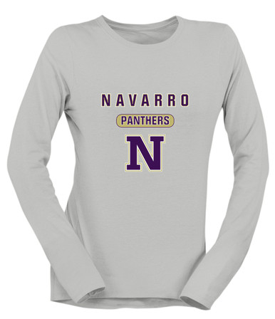 Navarro Panthers N Script Mascot #3 Women's Premium LS T-Shirt
