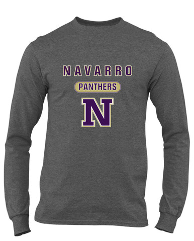 Navarro Panthers N Script Mascot #3 Men's Premium LS T-Shirt