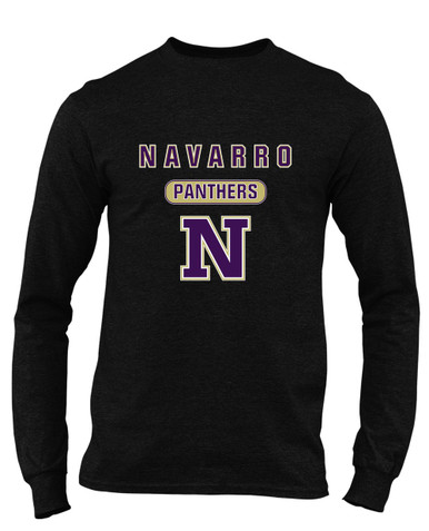 Navarro Panthers N Script Mascot #3 Men's LS T-Shirt