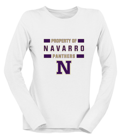 Navarro Panthers N Script Property Of Women's Premium LS T-Shirt