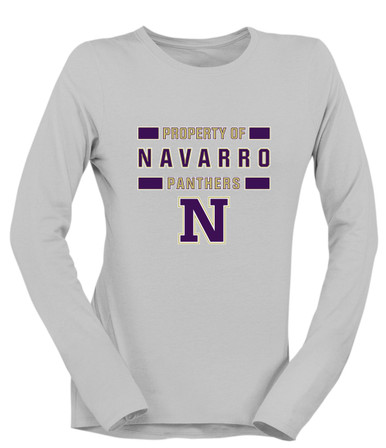 Navarro Panthers N Script Property Of Women's LS T-Shirt