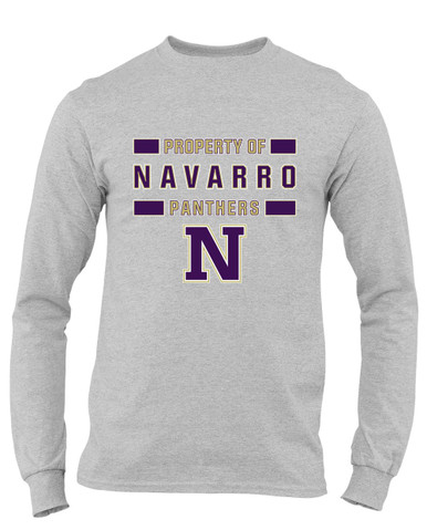 Navarro Panthers N Script Property Of Men's Premium LS T-Shirt