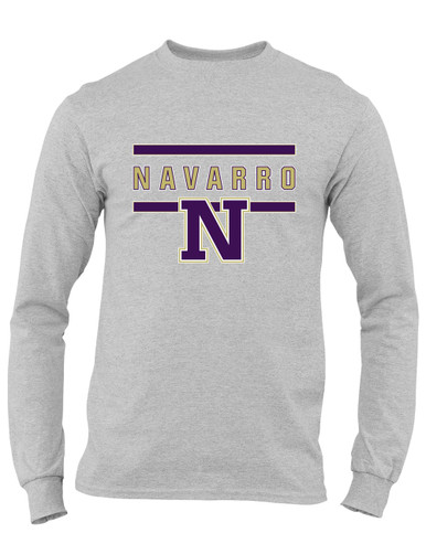 Navarro Panthers N Script Mascot #4 Men's LS T-Shirt