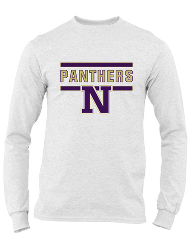 Navarro Panthers N Script Mascot #5 Men's LS T-Shirt