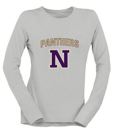 Navarro Panthers N Script Mascot #6 Women's Premium LS T-Shirt