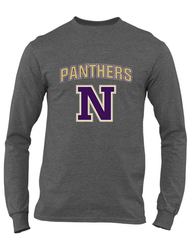 Navarro Panthers N Script Mascot #6 Men's Premium LS T-Shirt