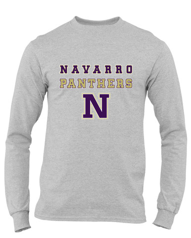 Navarro Panthers N Script Spirit Men's Premium LS T-Shirt