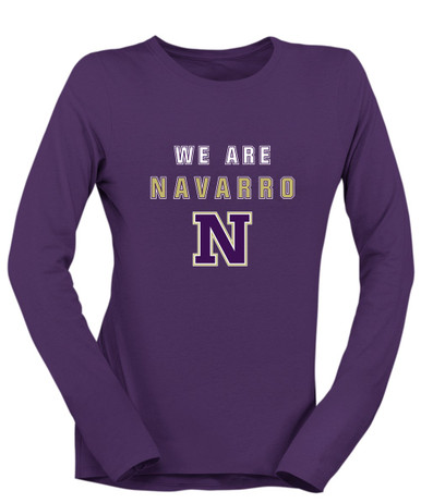 Navarro Panthers N Script We Are Women's LS T-Shirt