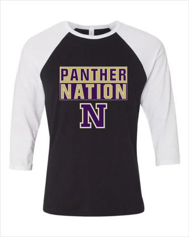 Navarro Panthers N Script Nation #1 Women's Baseball T-Shirt