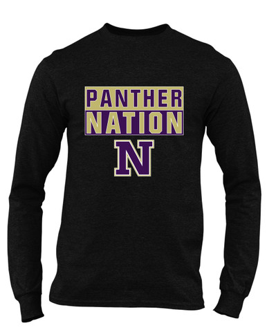 Navarro Panthers N Script Nation #1 Men's LS T-Shirt