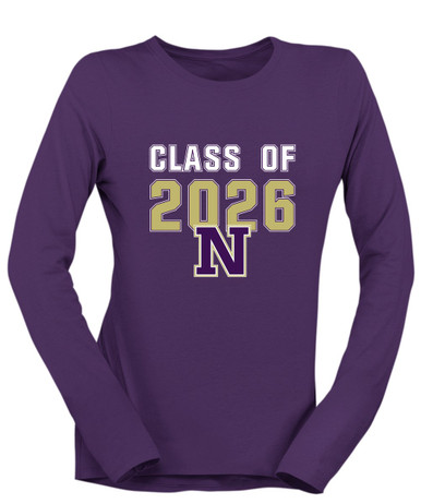 Navarro Panthers N Script Class of 2026 Women's LS T-Shirt