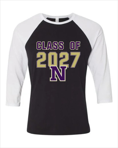 Navarro Panthers N Script Class of 2027 Women's Baseball T-Shirt