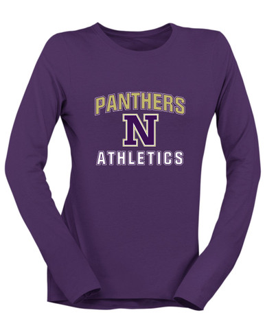 Navarro Panthers N Script Athletics Women's LS T-Shirt