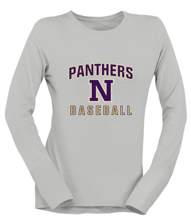 Navarro Panthers N Script Baseball #1 Women's Premium LS T-Shirt