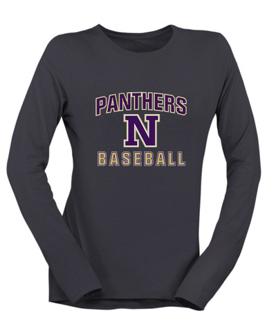 Navarro Panthers N Script Baseball #1 Women's LS T-Shirt