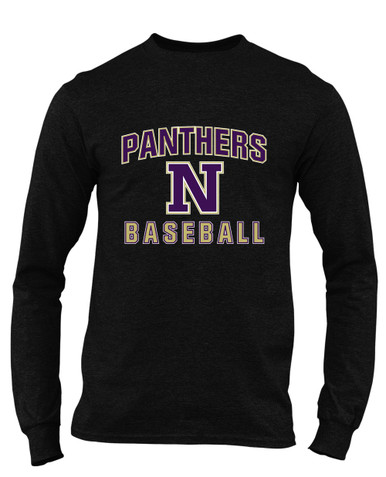 Navarro Panthers N Script Baseball #1 Men's LS T-Shirt
