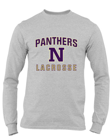 Navarro Panthers N Script Lacrosse Men's Premium LS T-Shirt