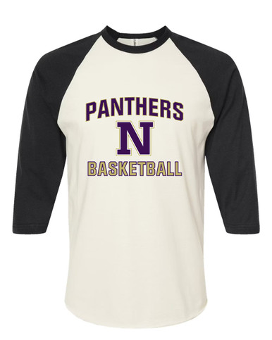 Navarro Panthers N Script Basketball #1 Men's Baseball T-Shirt
