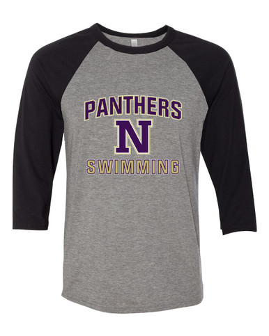 Navarro Panthers N Script Swimming Women's Baseball T-Shirt