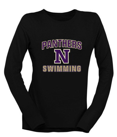 Navarro Panthers N Script Swimming Women's LS T-Shirt