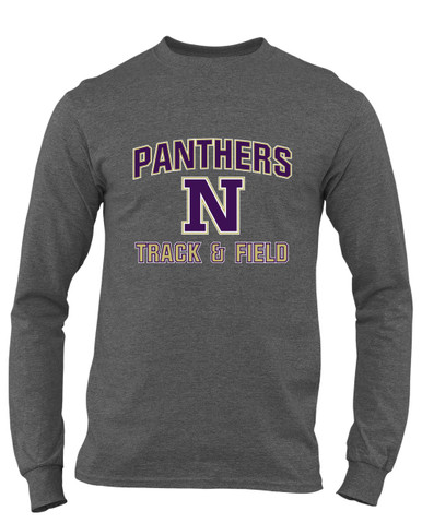 Navarro Panthers N Script Track & Field Men's LS T-Shirt