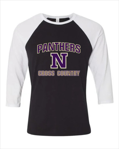 Navarro Panthers N Script Cross Country Men's Baseball T-Shirt