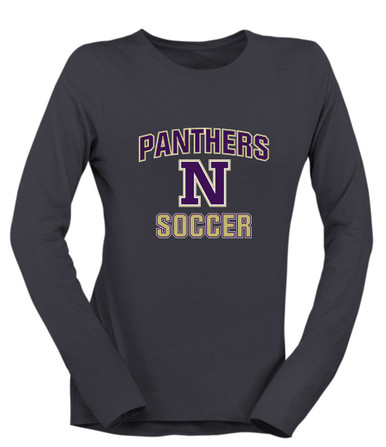 Navarro Panthers N Script Soccer #1 Women's Premium LS T-Shirt