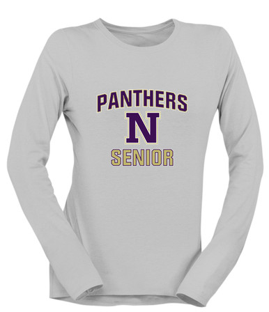 Navarro Panthers N Script Senior #1 Women's LS T-Shirt