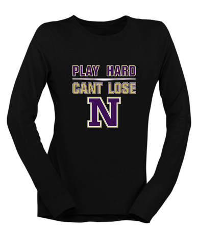 Navarro Panthers N Script Play Hard, Can't Lose Women's Premium LS T-Shirt