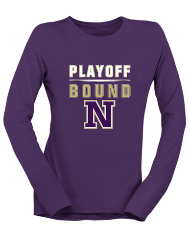 Navarro Panthers N Script Playoff Bound Women's LS T-Shirt