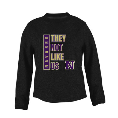 Navarro Panthers N Script They Not Like Us #1 Women's Sweatshirt