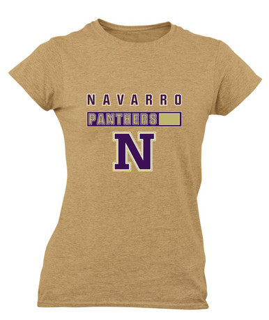 Navarro Panthers N Script Mascot #7 Women's Premium SS T-Shirt