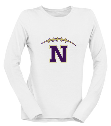 Navarro Panthers N Script Football #2 Women's LS T-Shirt