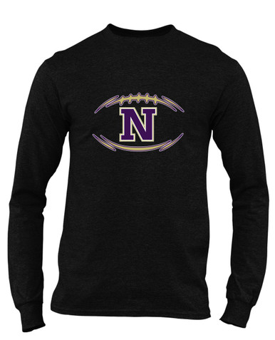 Navarro Panthers N Script Football #3 Men's LS T-Shirt