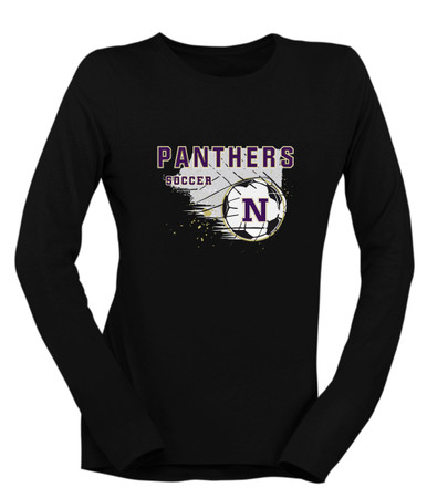 Navarro Panthers N Script Soccer #2 Women's Premium LS T-Shirt
