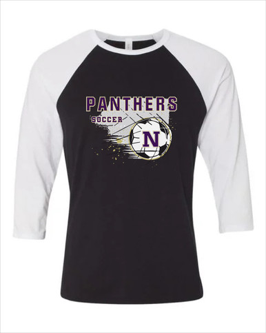 Navarro Panthers N Script Soccer #2 Men's Baseball T-Shirt