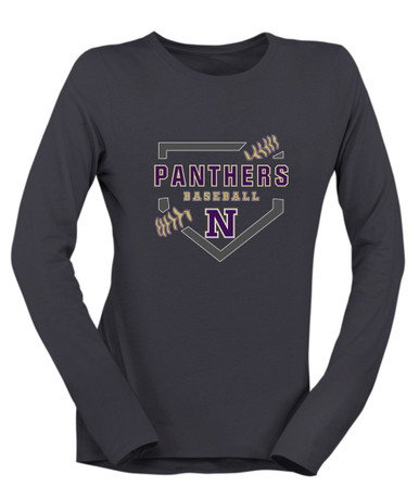 Navarro Panthers N Script Baseball #2 Women's Premium LS T-Shirt