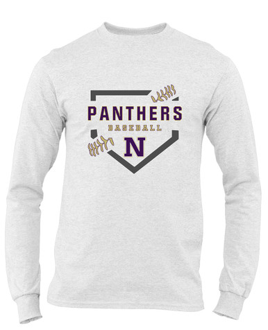 Navarro Panthers N Script Baseball #2 Men's LS T-Shirt